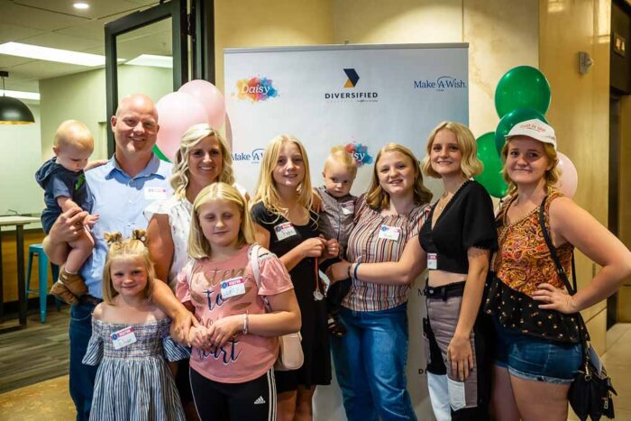 the make-a-wish recipient and her family