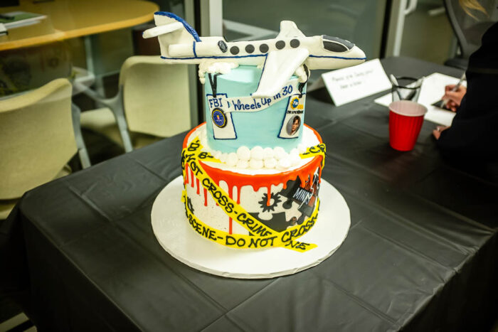 Criminal Minds themed cake at the Diversified Make-a-wish event